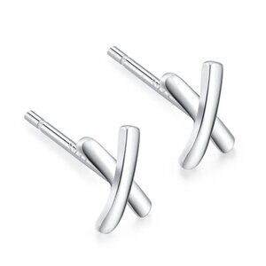 Baby X Kisses Stud Earrings S999 Fine Silver NEW